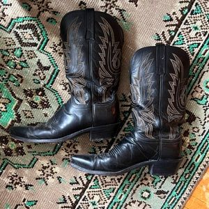 Lucchese Black Cowboy Western Boots